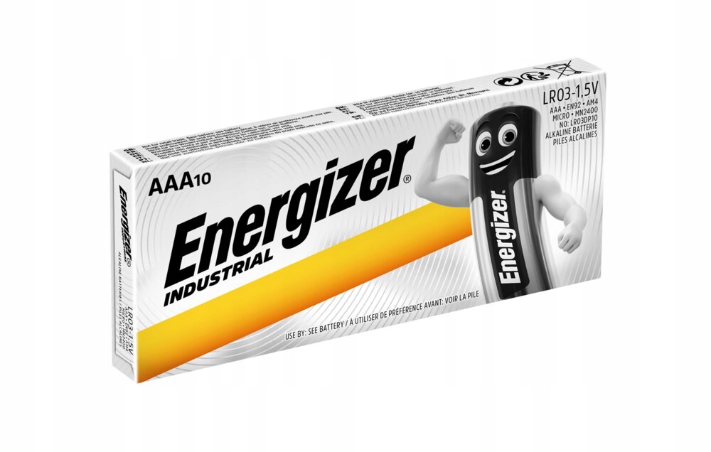 Bateria ENERGIZER Industrial, AAA, LR03, 1,5V, 10szt. BAK002